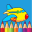 coloring page airplane creativity for kids