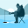 Ice fishing game.Catching carp