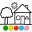 Glitter House coloring for kid